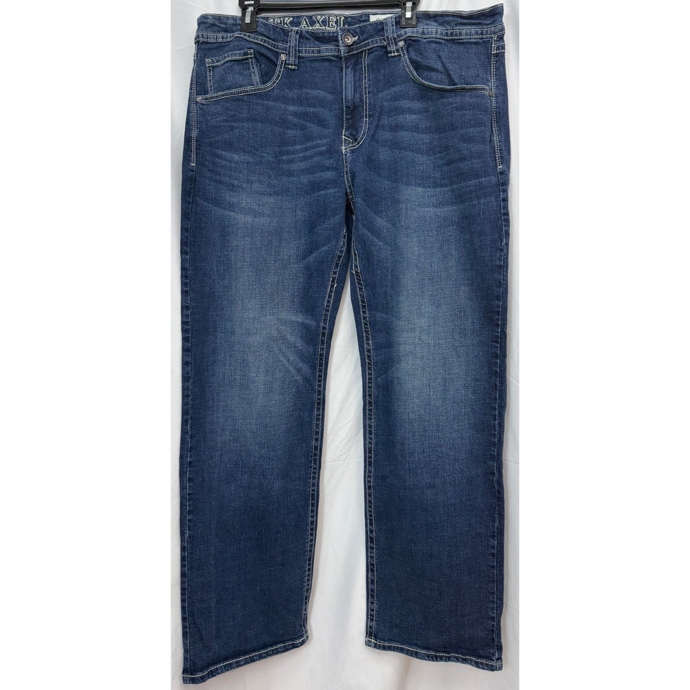 TK Axel Devon Wash Slim Boot Jeans 38x32 Dark Wash Y2K